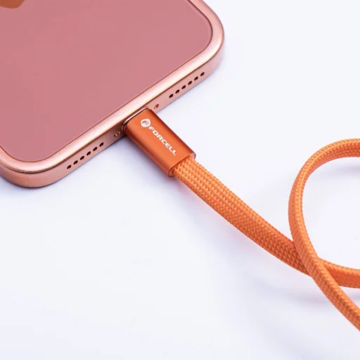 Forcell F-Energy QC4.0 PD 3A 60W Cafule Flat USB-C - USB-C kábel 1,2 m CCFN23 oranžový - 8