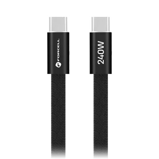 Forcell F-Energy QC4.0 PD 5A 240W Cafule Flat USB-C - USB-C kábel 1,2 m CCFN23 čierny - 3
