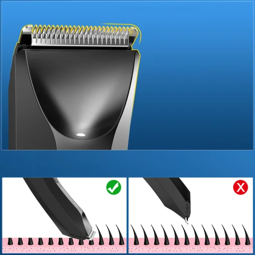 MAXGROOM RFCD-9087 multifunkčný zastrihávač s LED svetlom - čierny - 8