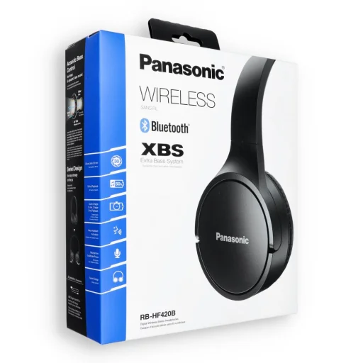 PANASONIC RB-HF420BE XBS (Extra Bass System) bezdrôtové slúchadlá čierne - 3