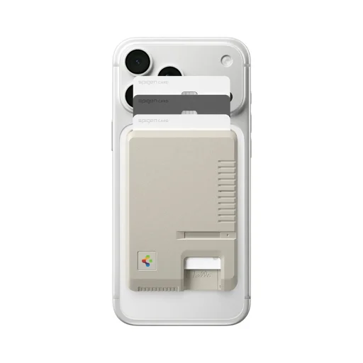 Spigen - Classic LS Mag Fit Wallet flipové puzdro s MagSafe (AFA10949) - Jednoduchý prístup, Minimalistický dizajn - Stone - 4