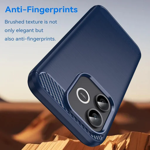 Techsuit - Carbon Silicone - Honor 600 Lite - modré puzdro - 5