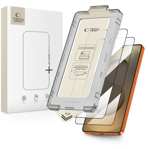 Samsung Galaxy S26 Ultra Tech-Protect Quick Set+ čierne tvrdené sklo, 2 ks - 1
