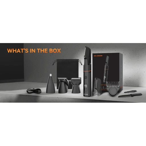 MAXGROOM LK-881 multifunkčný zastrihávač s vymeniteľnou hlavou - čierny - 13