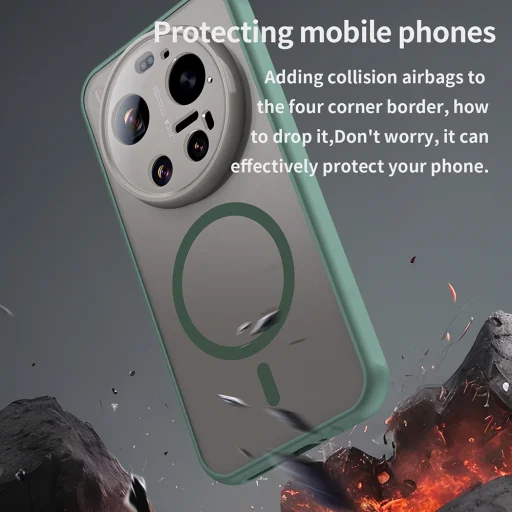 Techsuit - HaloFrost II MagSafe - Xiaomi 17 Ultra - Zelené puzdro - 5