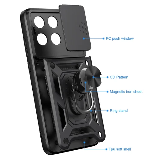 Techsuit - séria CamShield - Motorola Edge 70 Fusion - Modré puzdro - 3