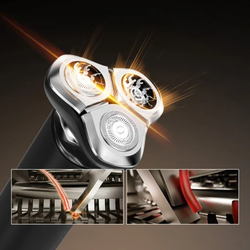 MAXGROOM M-8012 3 v 1 elektrický holiaci strojček - čierny - 5