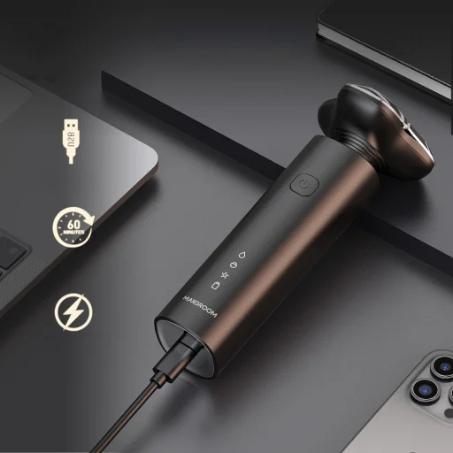 MAXGROOM M-8012 3 v 1 elektrický holiaci strojček - čierny - 10