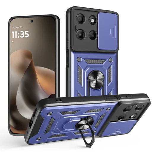 Techsuit - CamShield Series - Motorola Moto G77 - Modré puzdro - 1