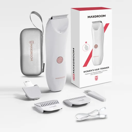 MAXGROOM M-9082 2 v 1 Dámsky zastrihávač na telo a tvár - biely - 3