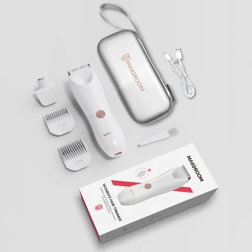 MAXGROOM M-9082 2 v 1 Dámsky zastrihávač na telo a tvár - biely - 4