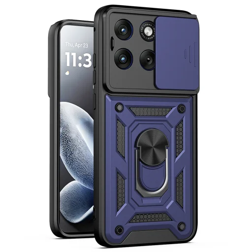 Techsuit - séria CamShield - Motorola Edge 70 Fusion - Modré puzdro - 1