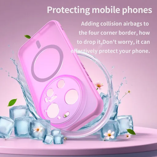 Techsuit - HaloFrost II MagSafe - Xiaomi 17 Ultra - ružové puzdro - 5