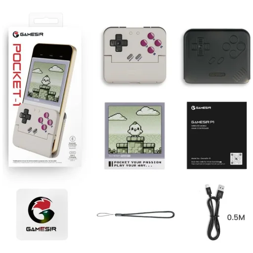 Univerzálny Bluetooth ovládač pre mobilné zariadenia GameSir Pocket Taco P1 Bluetooth lomená biela - 7