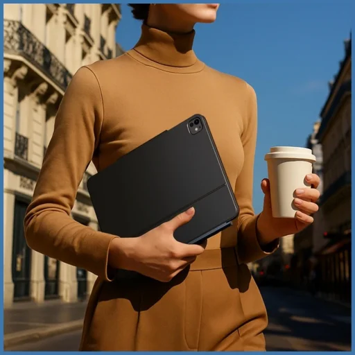 Apple iPad Pro 13 2024/2025 Typecase Edge puzdro s klávesnicou malinové - 10