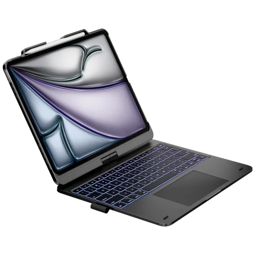 Apple iPad Air 13" M2 2024 / M3 2025 / M4 2026 Typecase Flexbook Touch puzdro s klávesnicou sivé puzdro - 2