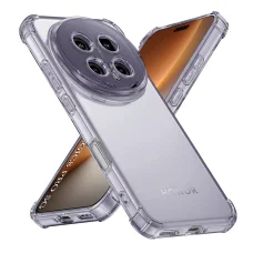 Techsuit - Nárazuvzdorné priehľadné silikónové puzdro - Honor Magic8 Pro - Dymovo čierne puzdro