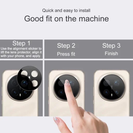 Techsuit - Full Camera Glass - Honor Magic8 Pro - Čierne tvrdené sklo - 3