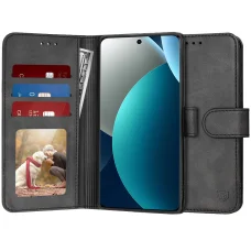 Techsuit - Flipové puzdro - Xiaomi Redmi Note 15 Pro 4G - Čierne puzdro