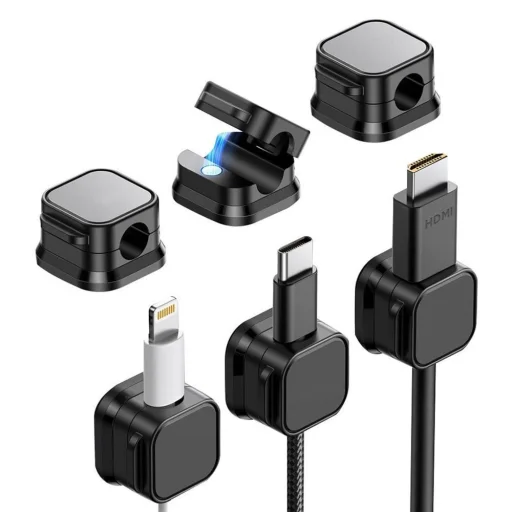 Blue Star PJ-OCZ7 magnetický organizér káblov - čierny (3 ks) - 5