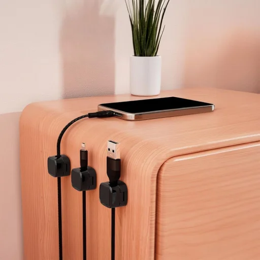 Blue Star PJ-OCZ7 magnetický organizér káblov - čierny (3 ks) - 6