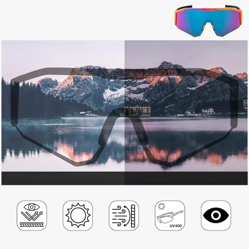 Rockbros SP297 polarizačné cyklistické okuliare - fialové - 6