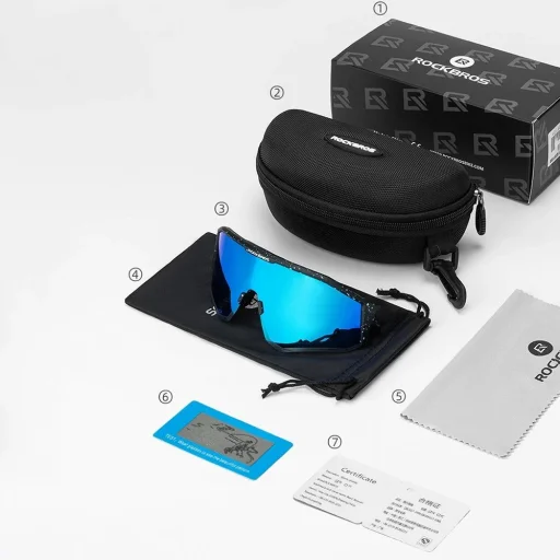 Rockbros SP297 polarizačné cyklistické okuliare - fialové - 9