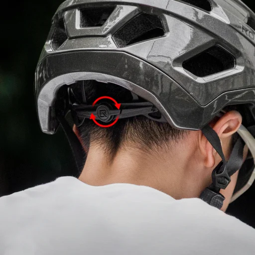 Rockbros LK-67 Mládežnícka cyklistická prilba s odnímateľným šiltom 54–58 cm - sivá - 3