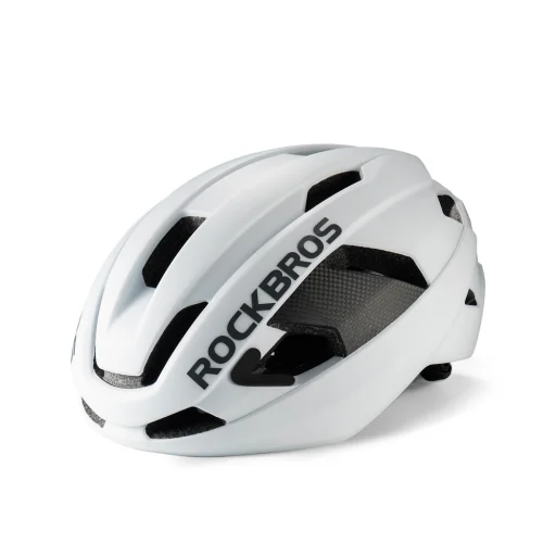 Rockbros LK-15 karbónová cyklistická prilba 58-62cm - biela - 1