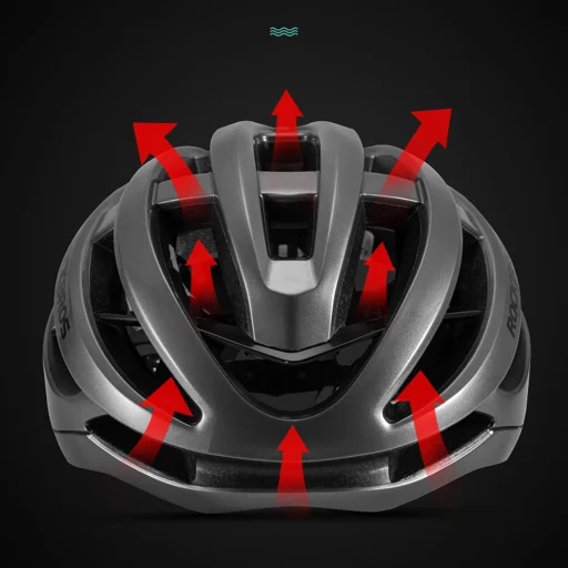 Rockbros HC-58BK-M cyklistická prilba 55-58 cm - čierna a sivá - 7