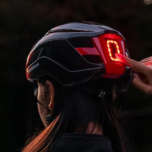 Cyklistická prilba Rockbros ZK-077 s integrovaným všesmerovým osvetlením 57-61 cm - čierna - 4