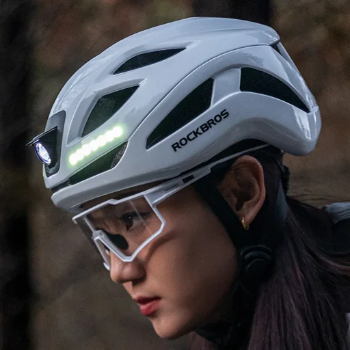 Rockbros ZK-077 cyklistická prilba s viacsmerovým osvetlením 57-61 cm - biela - 4