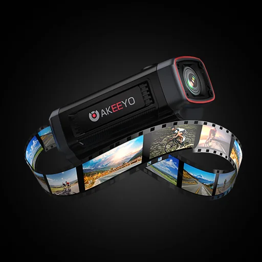AKEEYO 710 Lite akčná kamera na riadidlá pre bicykle a motocykle - Čierna - 11