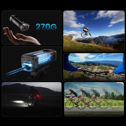 AKEEYO 710 Lite akčná kamera na riadidlá pre bicykle a motocykle - Čierna - 13