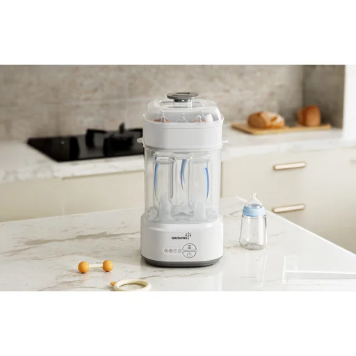 Grownsy sterilizátor a sušička dojčenských fliaš (sivý) - 4