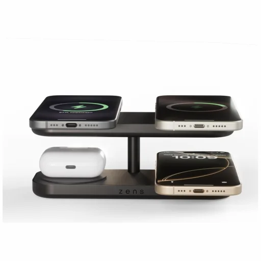 Zens Quattro Charger Pro 4 Qi2 čierna 4 v 1 magnetická indukčná nabíjačka - 2