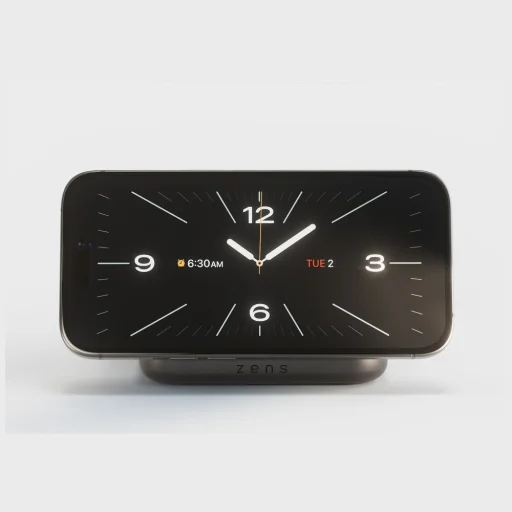 Zens magnetická indukčná nabíjačka na nočný stolík Qi2 15W USB-C čierna - 3