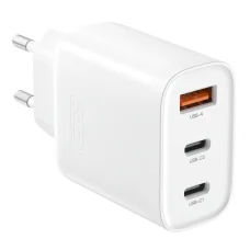 Nabíjačka XO DESIGN L117, 45W, 3A, 1 x USB-A - 2 x USB-C, Biela