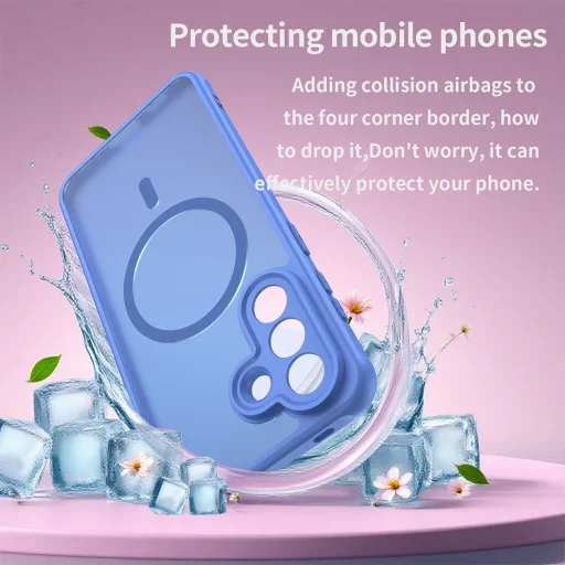 Techsuit - HaloFrost II MagSafe - Samsung Galaxy A56 5G - Nebesky modré puzdro - 5