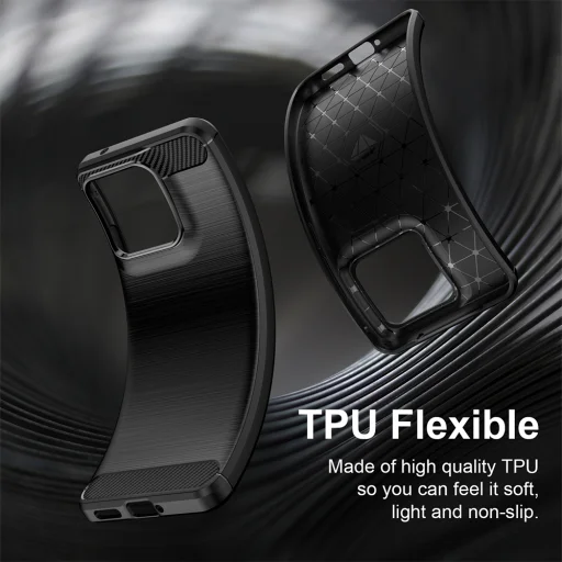 Techsuit - Carbon Silicone - Motorola Edge 70 Fusion - Čierne puzdro - 5