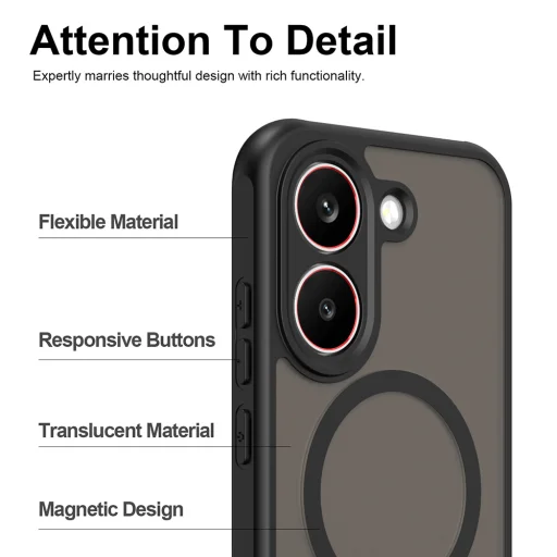 Techsuit - HaloFrost II MagSafe - Xiaomi Poco X8 Pro - Fekete tok - 6