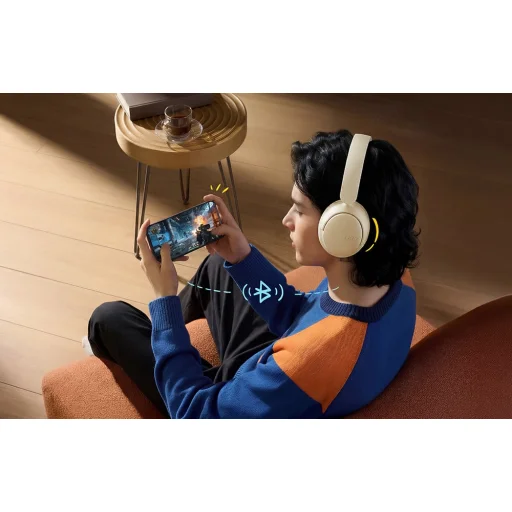 QCY H2S Lite biele bezdrôtové Bluetooth slúchadlá - 13