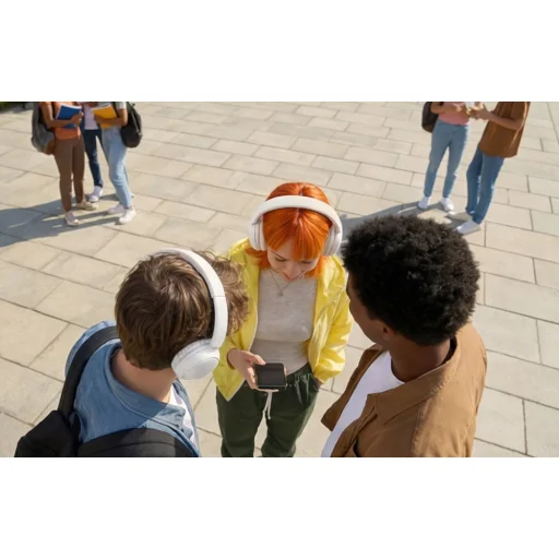 QCY H2S Lite biele bezdrôtové Bluetooth slúchadlá - 14