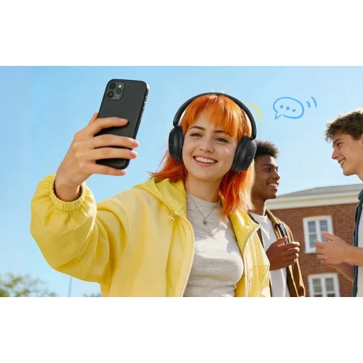 QCY H2S Lite čierne bezdrôtové Bluetooth slúchadlá - 10