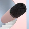 Blavec prenosný Bluetooth reproduktor WS-07 Karaoke párty - 5W s 2 mikrofónmi (WS07-2MP) ružový thumbnail
