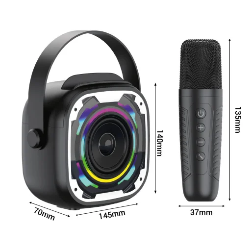 Blavec Prenosný Bluetooth Reproduktor WS-08 Karaoke Idol - 8W s dvoma mikrofónmi (WS08-2MB) čierny - 5