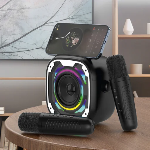 Blavec Prenosný Bluetooth Reproduktor WS-08 Karaoke Idol - 8W s dvoma mikrofónmi (WS08-2MB) čierny - 6