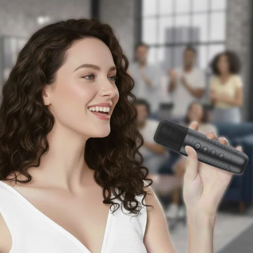 Blavec Prenosný Bluetooth Reproduktor WS-08 Karaoke Idol - 8W s dvoma mikrofónmi (WS08-2MB) čierny - 8