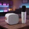Blavec Prenosný Bluetooth Reproduktor WS-07 Karaoke Party - 5W s dvoma mikrofónmi (WS07-2MW) biely thumbnail