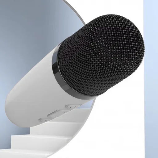 Blavec Prenosný Bluetooth Reproduktor WS-07 Karaoke Party - 5W s dvoma mikrofónmi (WS07-2MW) biely - 3